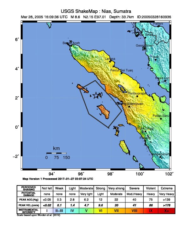ShakeMap Intensity Thumbnail